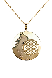 925 Ayar Gerçek Gümüş 7 Nun Yaşam Çiçeği Kolye