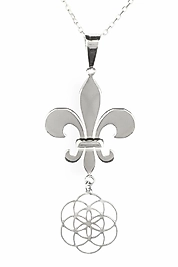 925 Ayar Gerçek Gümüş Zambaktan Yaşam Çiçeğine Kolye