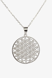 925 Ayar Gerçek Gümüş Yaşam Çiçeği Zerafet Kolye