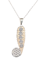 925 Ayar Gerçek Gümüş Neem Ağacı (Elif Be Te Se Cim) Kolye