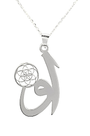 925 Ayar Gerçek Gümüş Elif Vavdan Yaşam Çiçeği Enerjisine Kolye