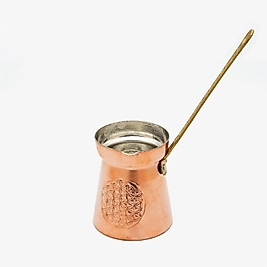 %100 Saf Bakır Yaşam Çiçeği İşlemeli Tasty Cezve 2 Kişilik