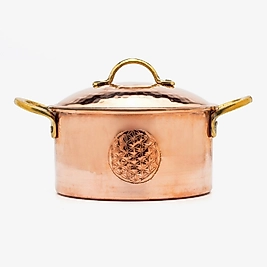 %100 Saf Bakır Yaşam Çiçeği Sweet Tencere - 17 CM