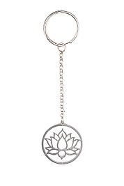 925 Ayar Gerçek Gümüş Lotus Anahtarlık(Ev , Araba Sahibi Olma)