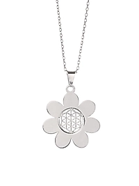 925 Ayar Gerçek Gümüş Papatya Şifa Kolye