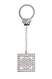 925 Ayar Gerçek Gümüş Zambak & Yaşam Çiçeği & Güç Anahtarlık