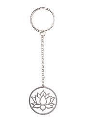 925 Ayar Gerçek Gümüş Lotus Anahtarlık(Ev , Araba Sahibi Olma)
