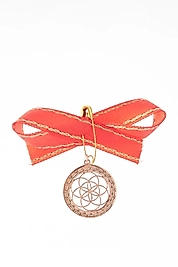 925 Ayar Gerçek Gümüş Rose Renkli Cüzdan İçi Bereket İğnesi