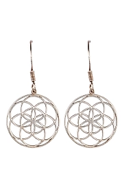 925 Ayar Gerçek Gümüş Style Yaşam Çiçeği Küpe