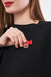 925 Ayar Gerçek Gümüş Altın Renkli Cüzdan İçi Bereket İğnesi